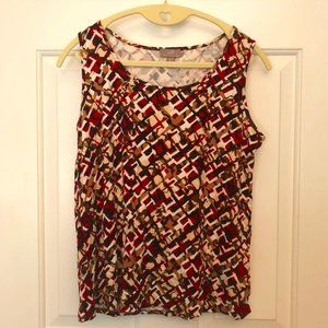 J Jill Wearever Geometric shell/tank top petite S